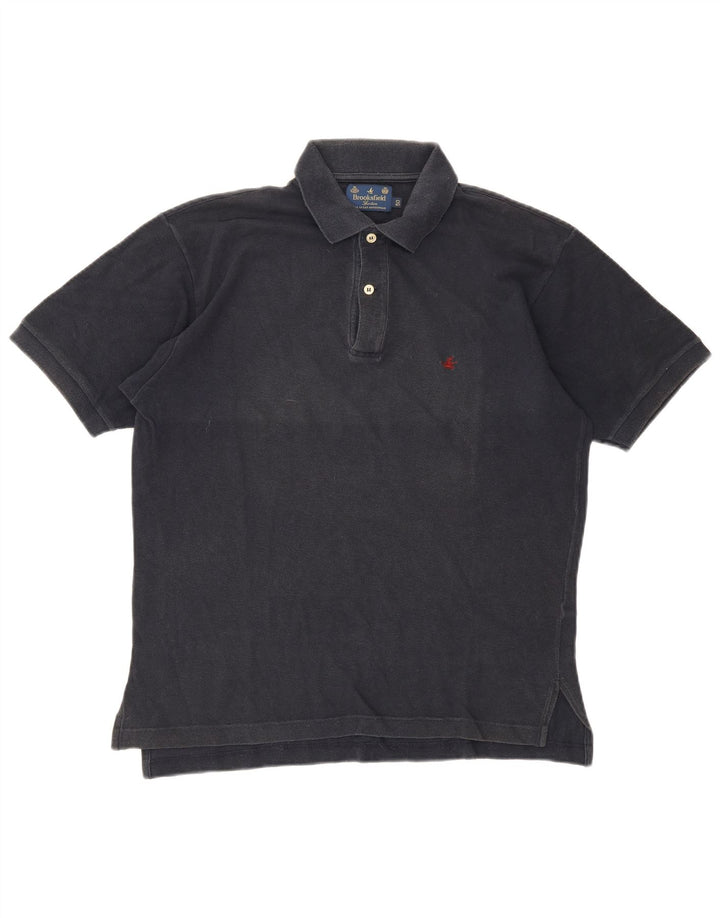 Polo da uomo Brooksfield IT 50 medio in cotone blu navy