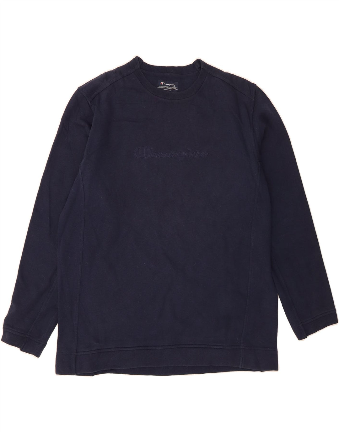 CHAMPION Mens Graphic Sweatshirt Jumper XL Navy Blue Cotton Vintage Champion and Second-Hand Champion from Messina Hembry 