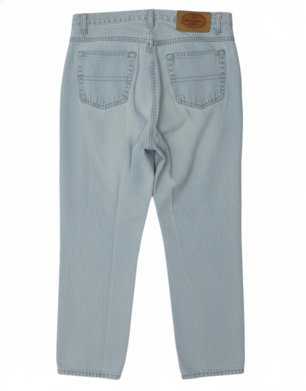 Jeans Cropped Uomo Trussardi W34 L25 Cotone Blu