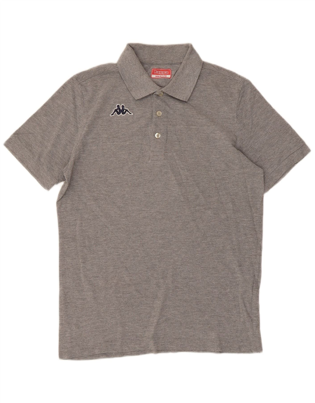 Polo Kappa Uomo In Cotone Grigio Medio