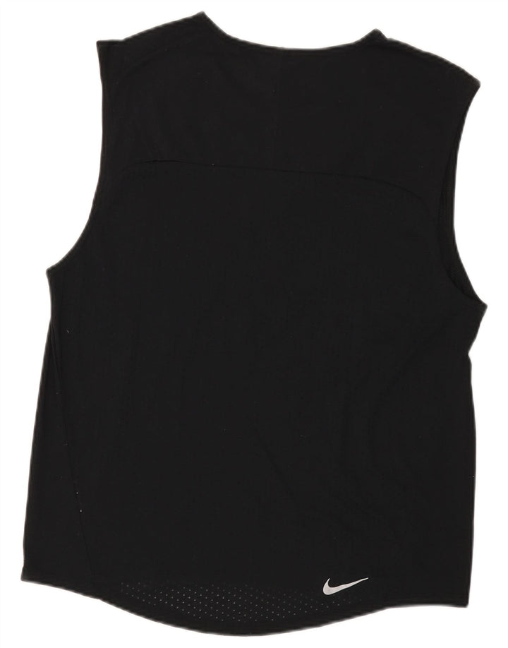 Canotta Nike Dri Fit da uomo, poliestere medio nero