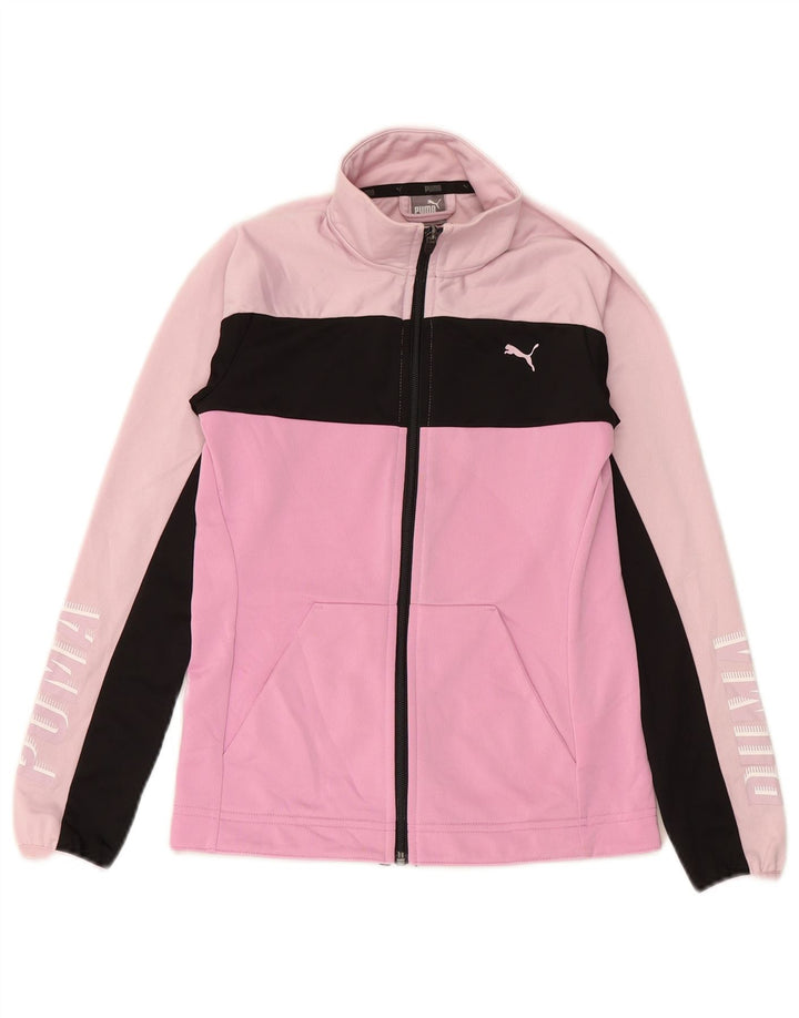 Giacca da ginnastica grafica per ragazze PUMA 11-12 anni Colorblock rosa