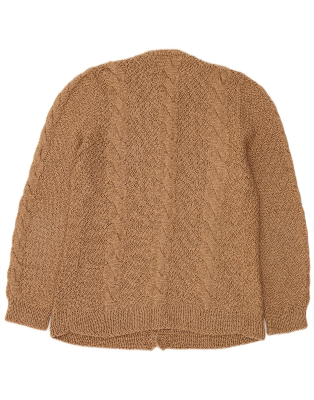 Maglione cardigan vintage da uomo grande beige