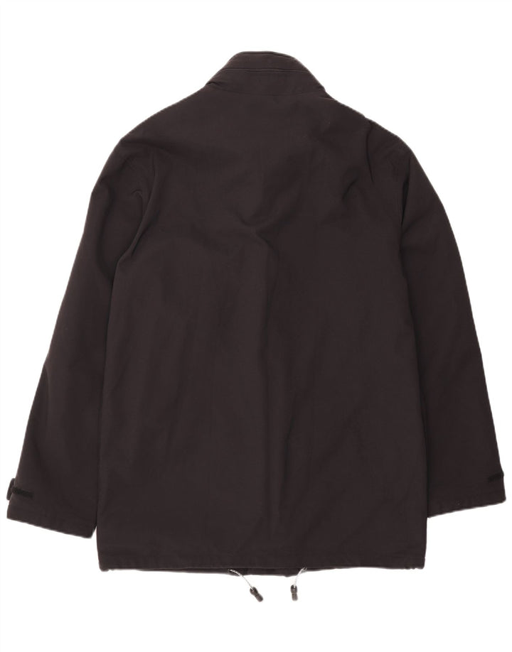 Giacca a vento con cappuccio da uomo Gianfranco Ferre UK 38 nylon nero medio
