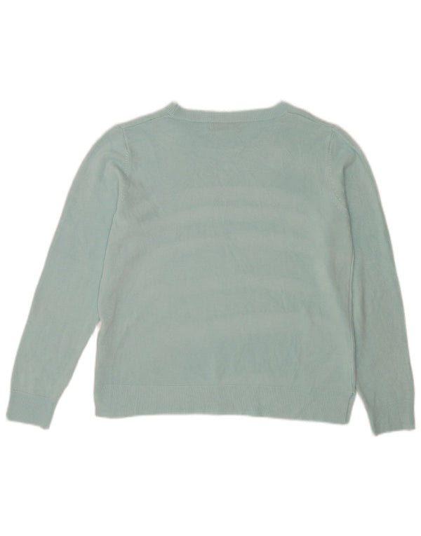 Maglione maglione girocollo da donna Marks & Spencer UK 16 grande turchese