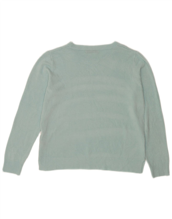 Maglione maglione girocollo da donna Marks & Spencer UK 16 grande turchese