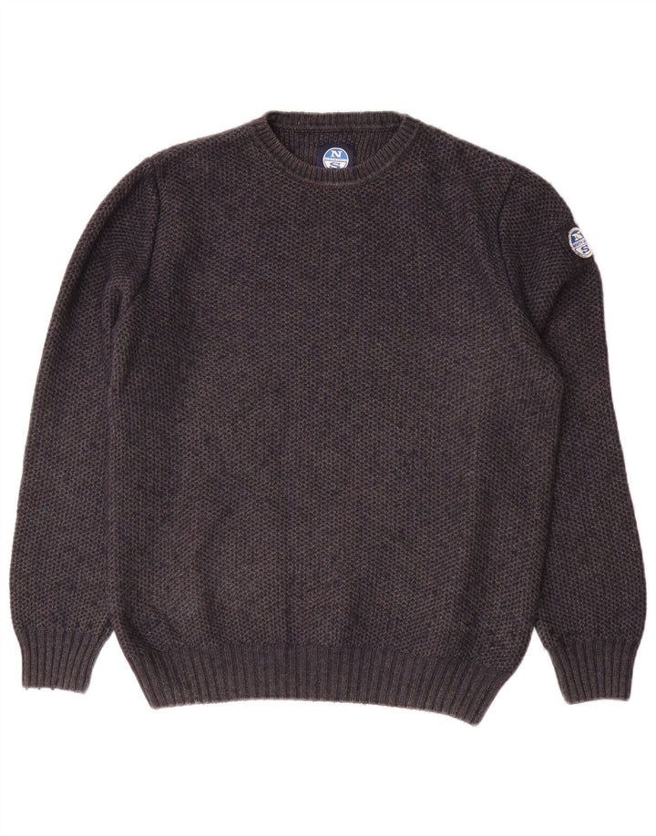 Maglione girocollo da uomo North Sails piccolo in cotone grigio