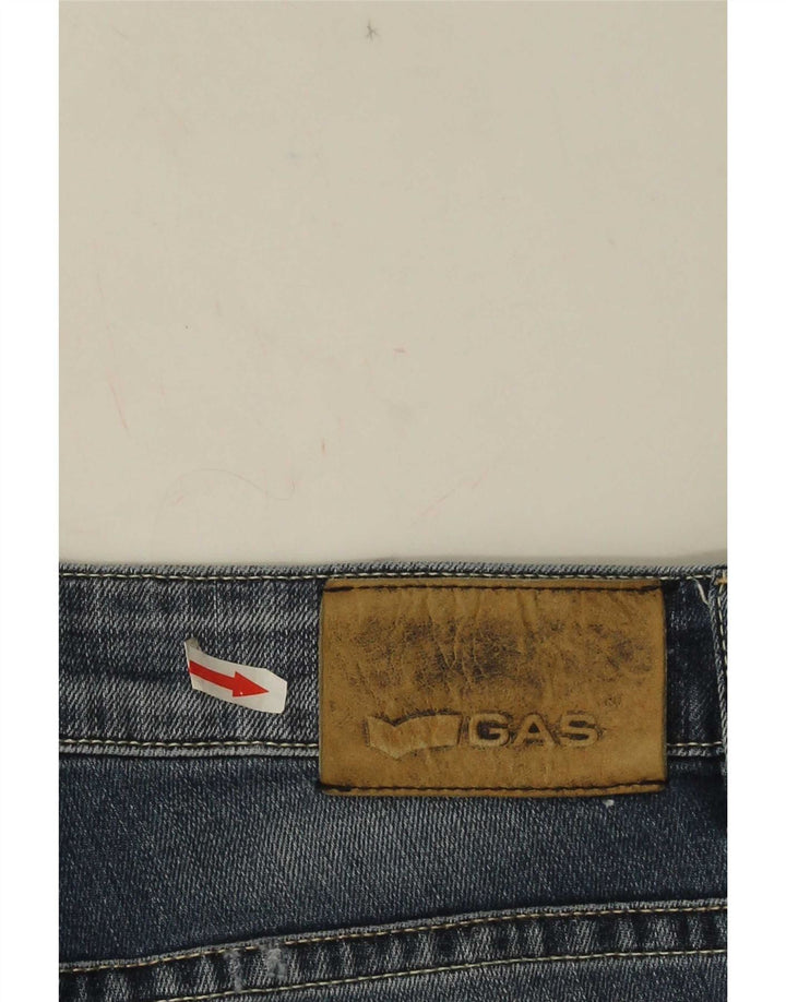 Pantaloncini di jeans da uomo Gas W32 cotone blu medio