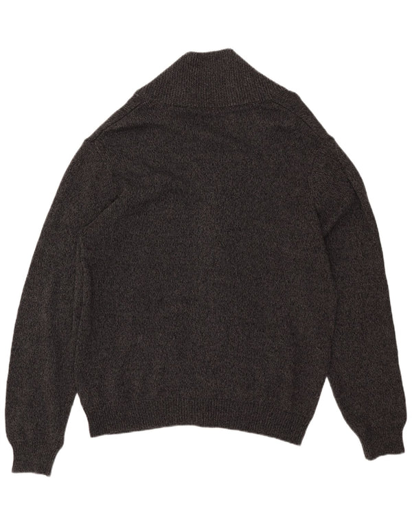 Maglione cardigan da uomo CHAPS XL in cotone screziato grigio