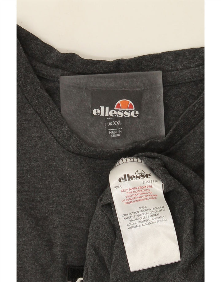 T-shirt da uomo Ellesse Top 2XL in cotone grigio