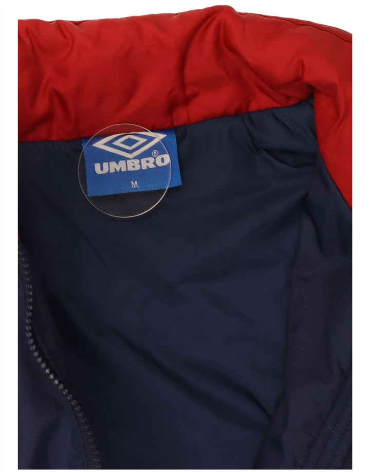 Giacca a vento con cappuccio da uomo Umbro UK 38 Medium Navy Blue Colourblock