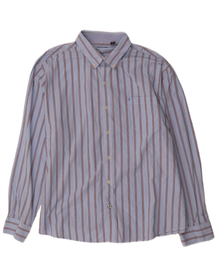 Camicia da uomo IZOD 2XL cotone gessato blu