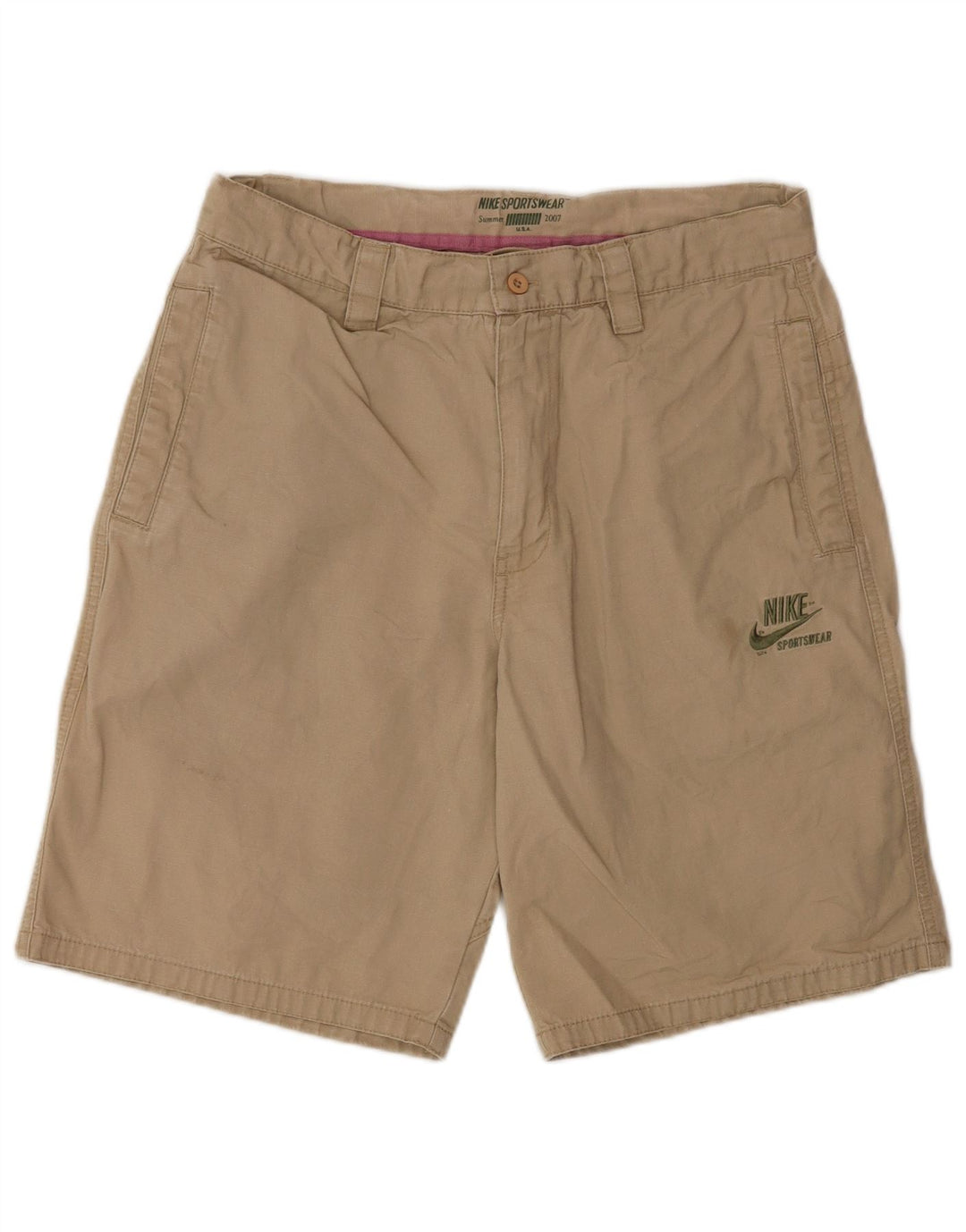 Pantaloncini chino Nike da uomo piccoli W29 in cotone beige