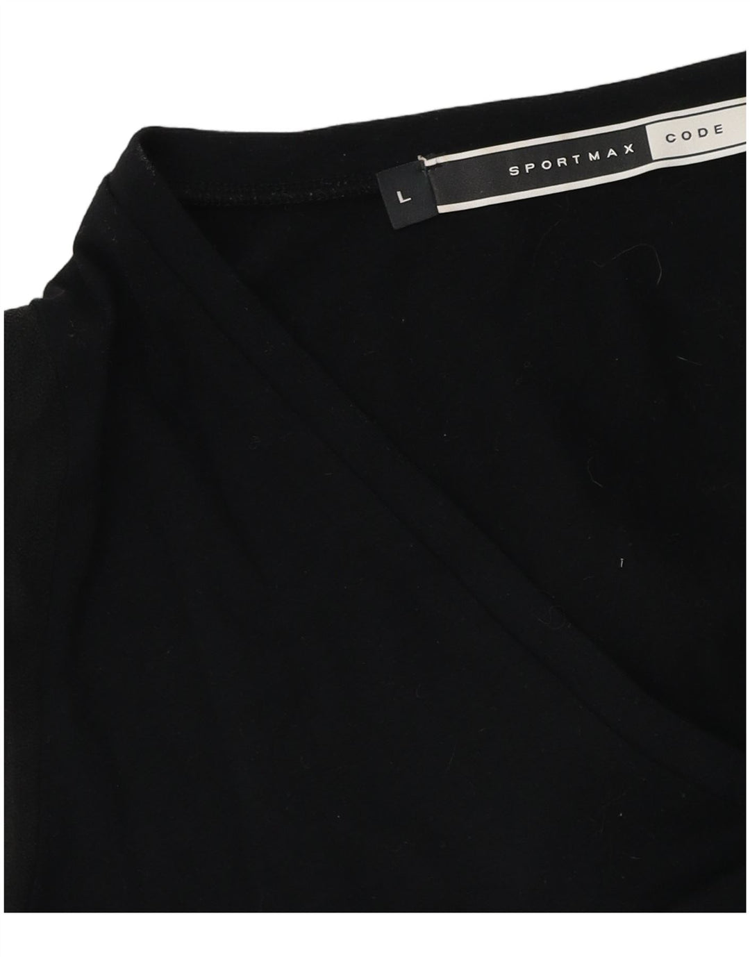 Top camicetta a maniche lunghe da donna Sportmax UK 14 grande nero