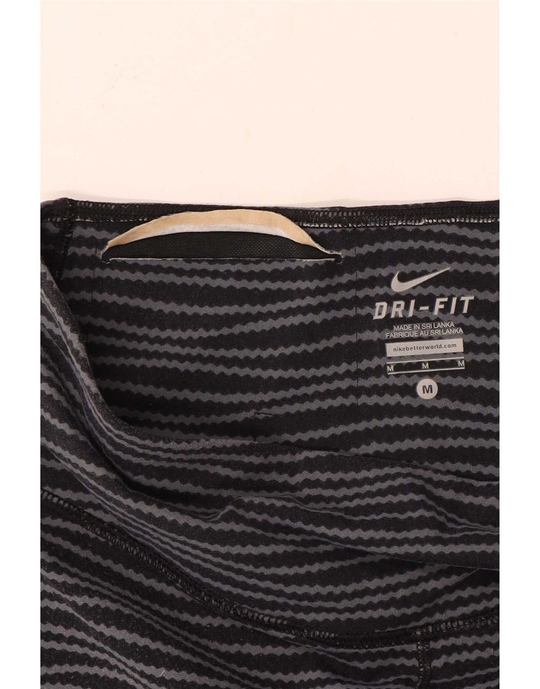 Leggings Nike Dri Fit da donna UK 14 medio nero a righe