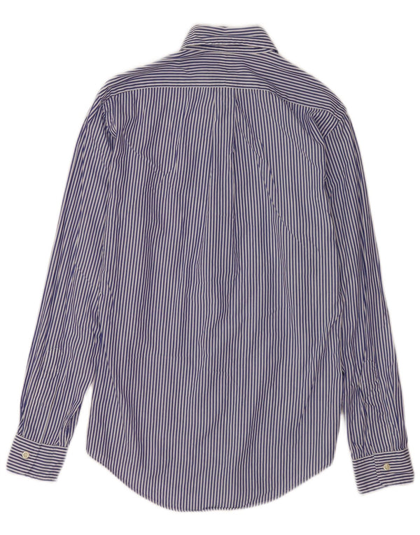 Camicia slim fit da uomo Ralph Lauren XS in cotone gessato blu