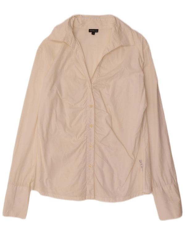 Camicia da donna Calvin Klein Jeans UK 16 grande cotone bianco sporco