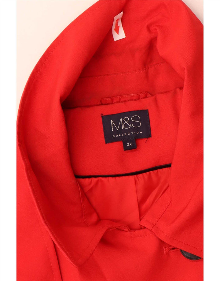 Trench da donna Marks & Spencer UK 26 5XL Poliestere rosso