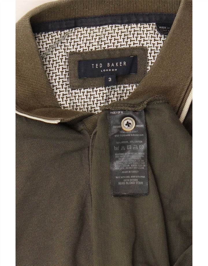 Polo da uomo Ted Baker taglia 3 media kaki modal