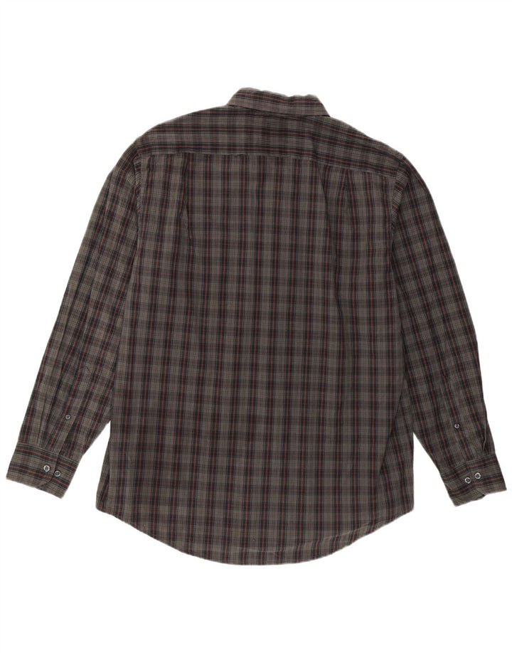 Camicia a quadri da uomo Izod in cotone a quadri grigio medio