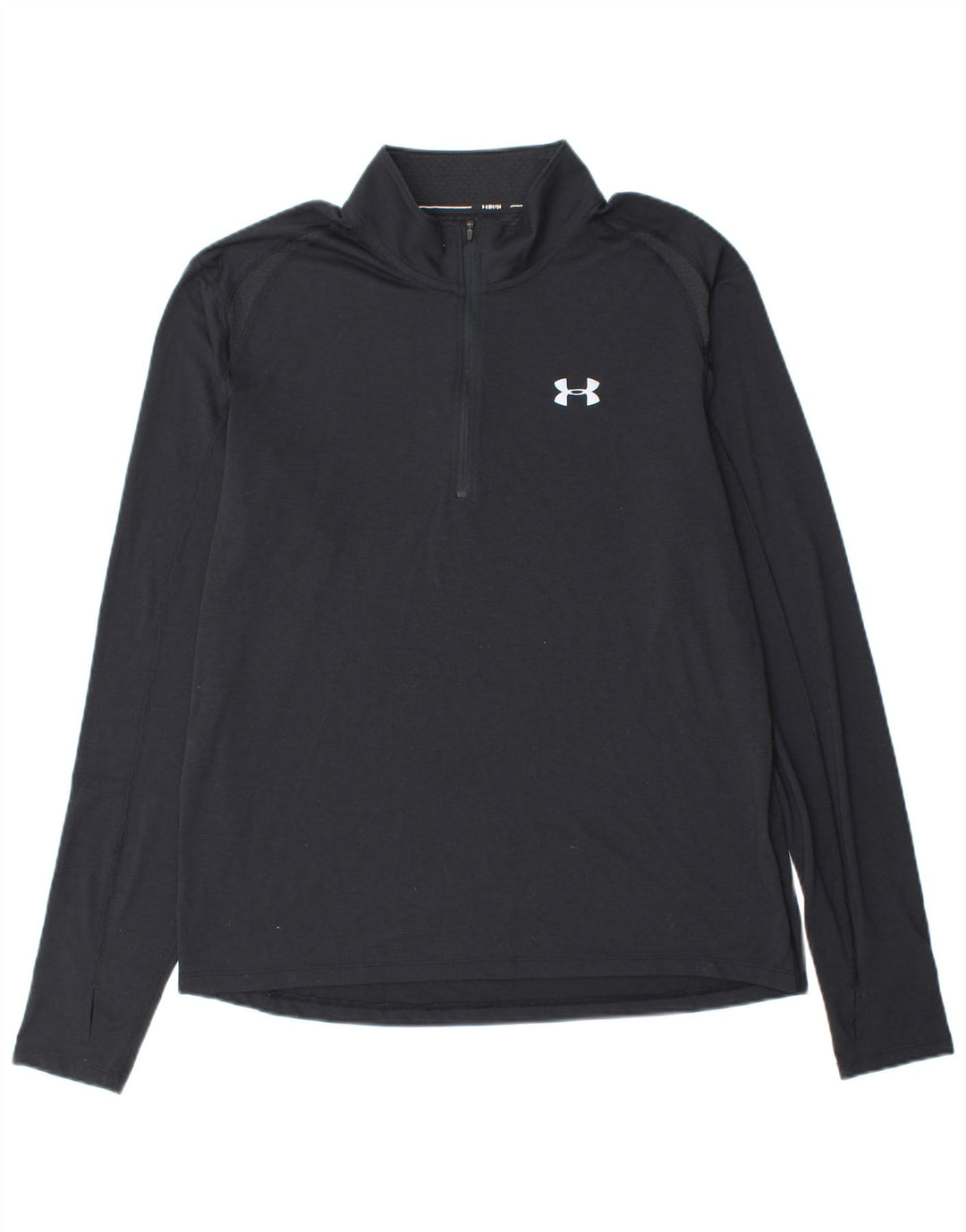 Maglia da ginnastica da uomo UNDER ARMOUR Heat Gear con zip e collo XL nera