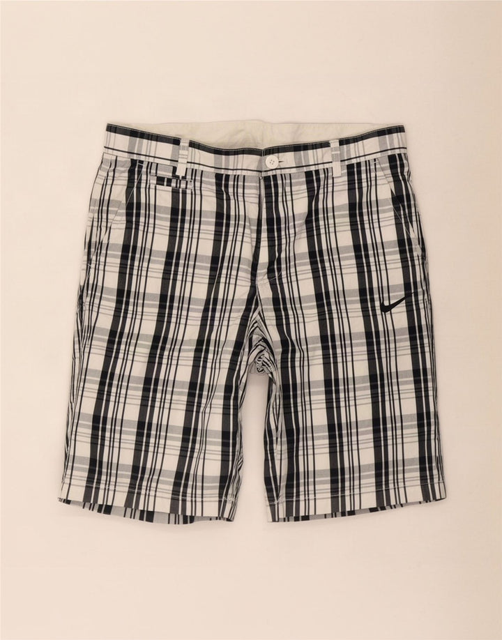 Pantaloncini chino Nike da uomo medi W32 in cotone scozzese blu