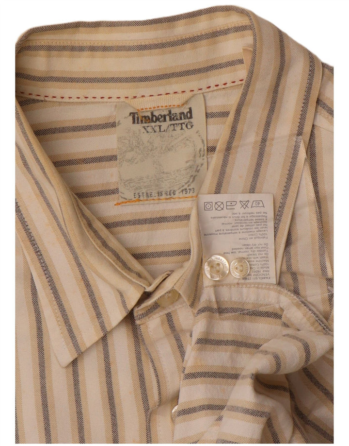 Camicia da uomo TIMBERLAND 2XL Cotone a righe beige