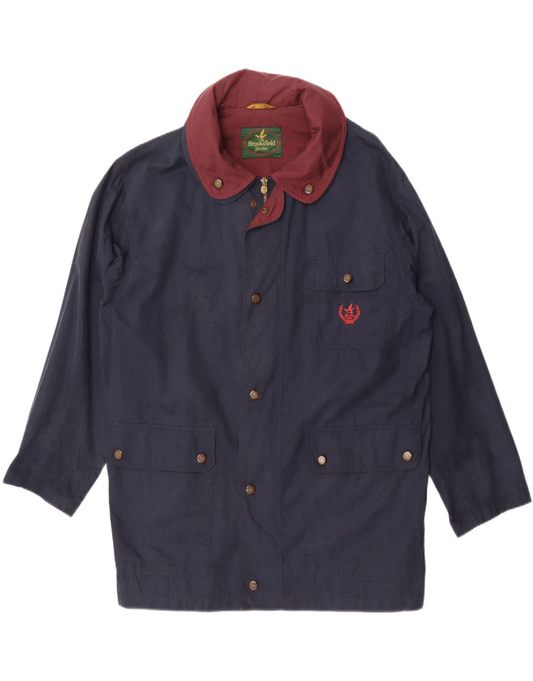 Giacca da uomo con cappuccio Brooksfield IT 50 Large in cotone blu navy