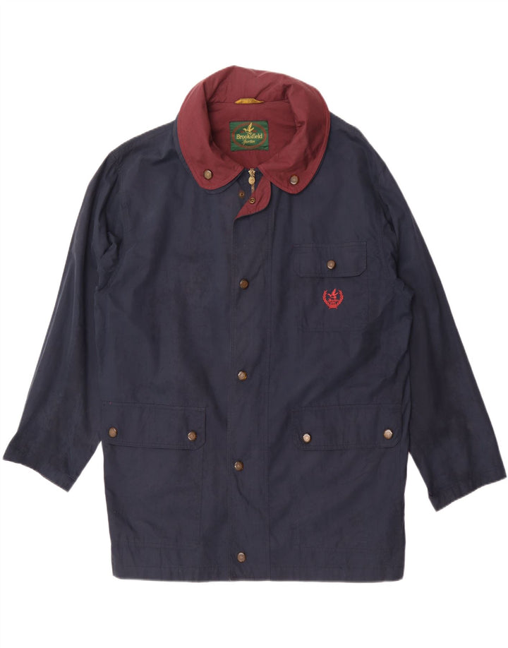 Giacca da uomo con cappuccio Brooksfield IT 50 Large in cotone blu navy