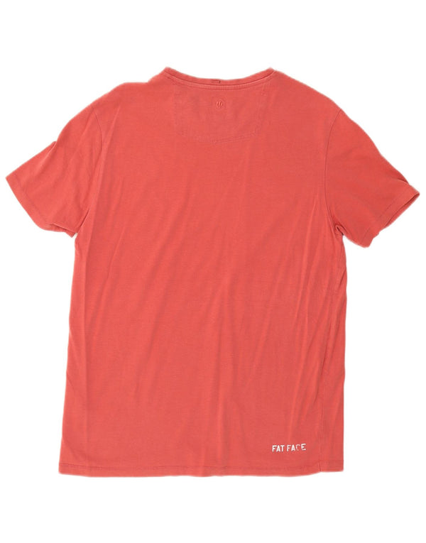 Fat Face T-shirt grafica da uomo della Gran Bretagna Top in cotone rosso medio