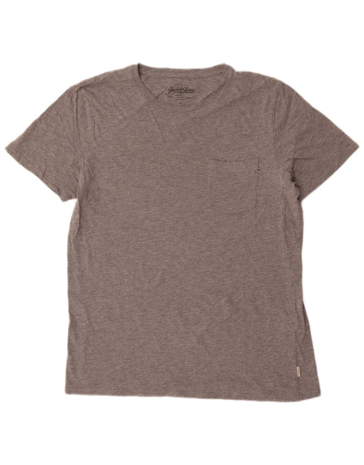 T-shirt da uomo Jack & Jones Top XL in cotone grigio