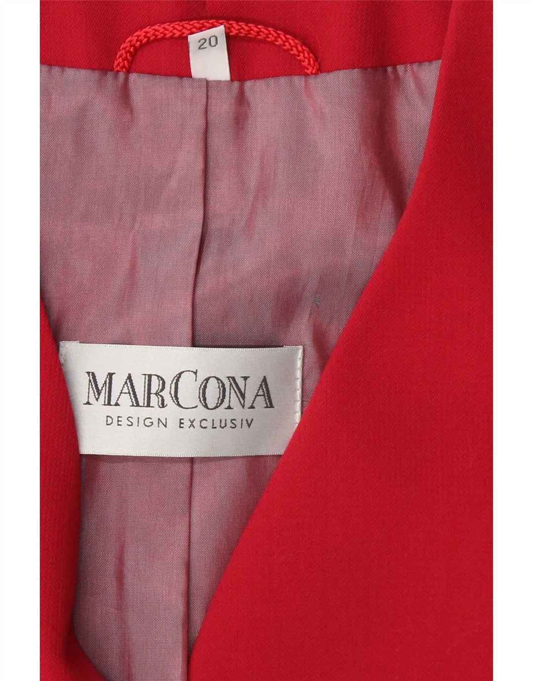 Giacca blazer da donna a 4 bottoni con maniche a 3/4 Marcona UK 20 2XL poliestere rosso
