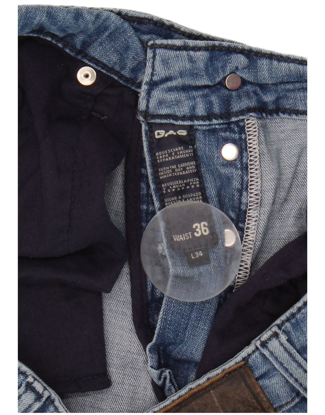Jeans dritti da uomo Gas W36 L29 cotone blu