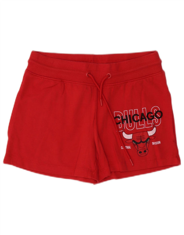 Pantaloncini sportivi grafici da donna NBA Chicago Bulls UK 10 piccoli in cotone rosso