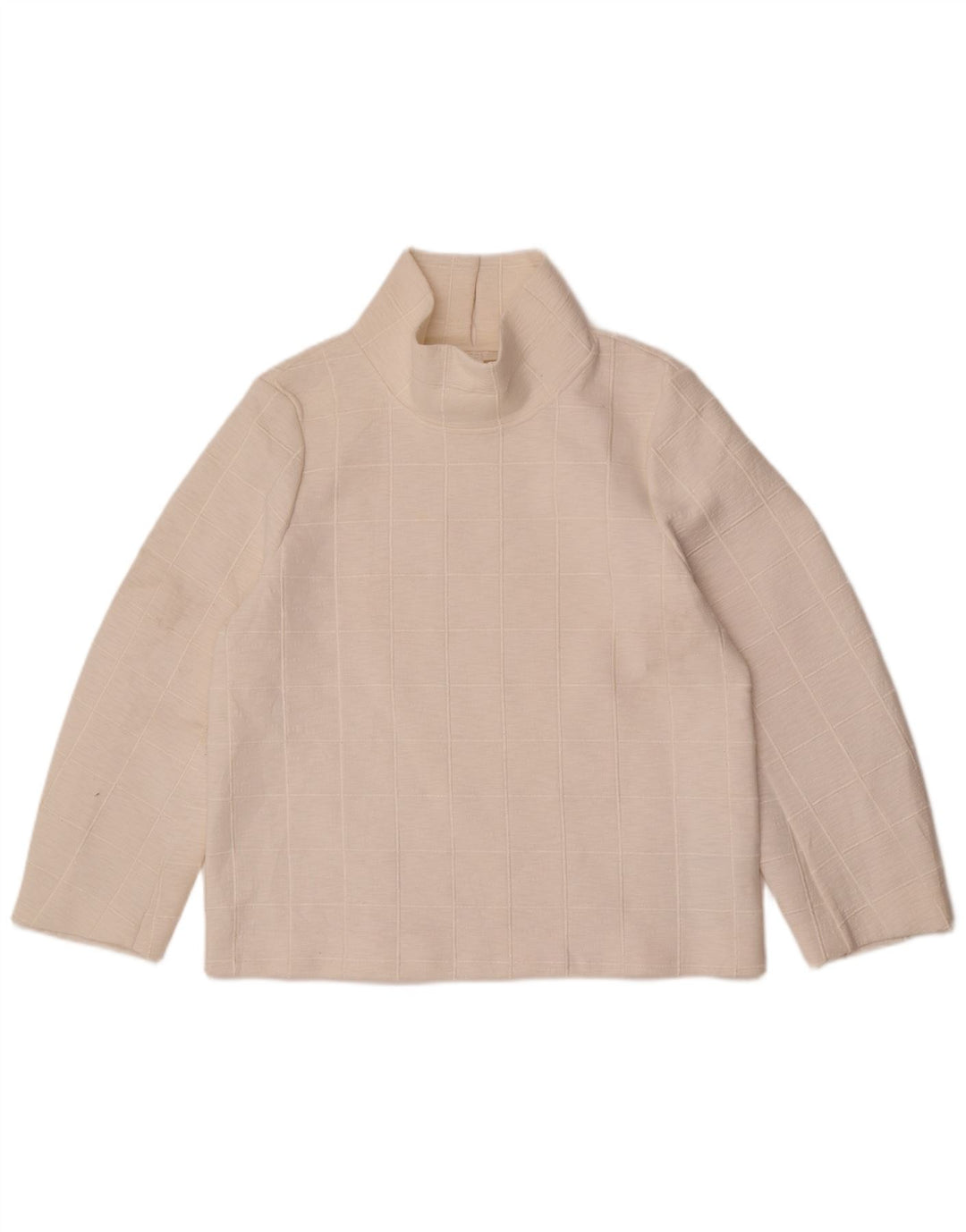 Cos Top da donna a maniche lunghe UK 14 Poliestere medio a quadri bianchi