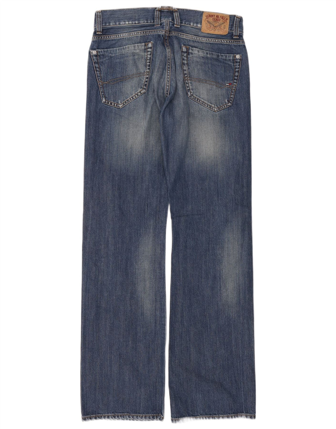 Tommy Hilfiger Donna Roger Bootcut Jeans W30 L34 Cotone Blu