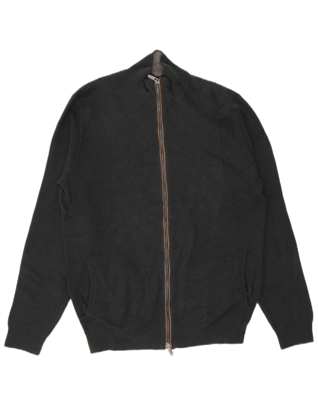 Maglione cardigan da uomo Massimo Dutti in cotone verde medio