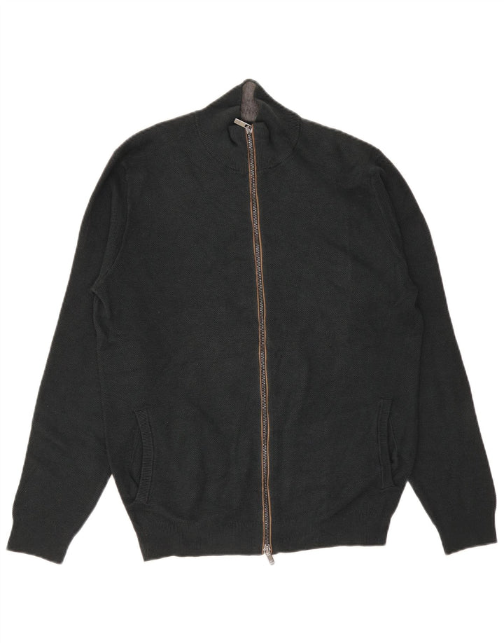 Maglione cardigan da uomo Massimo Dutti in cotone verde medio