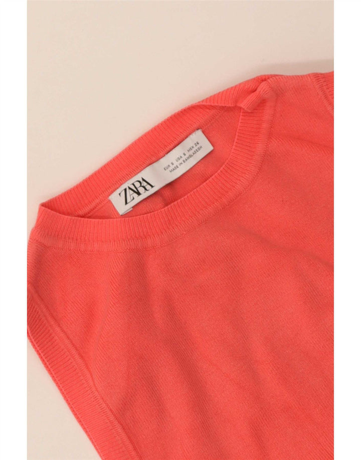 Canotta corta da donna Zara UK 8 piccola rosa