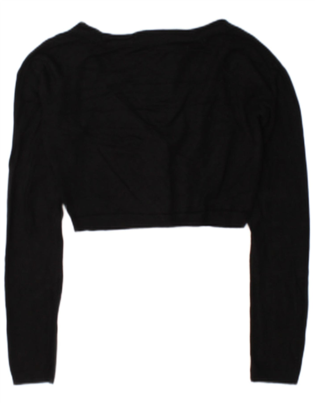 Maglione cardigan corto da donna Zara UK 12 viscosa nera media