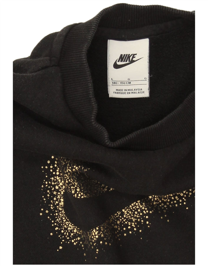 Felpa oversize con grafica Nike per ragazze, 12-13 anni, grande, nera