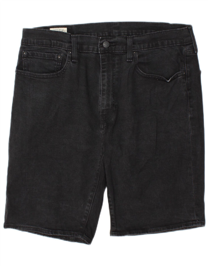Pantaloncini di jeans Levi's 502 da uomo W36 grandi in cotone nero