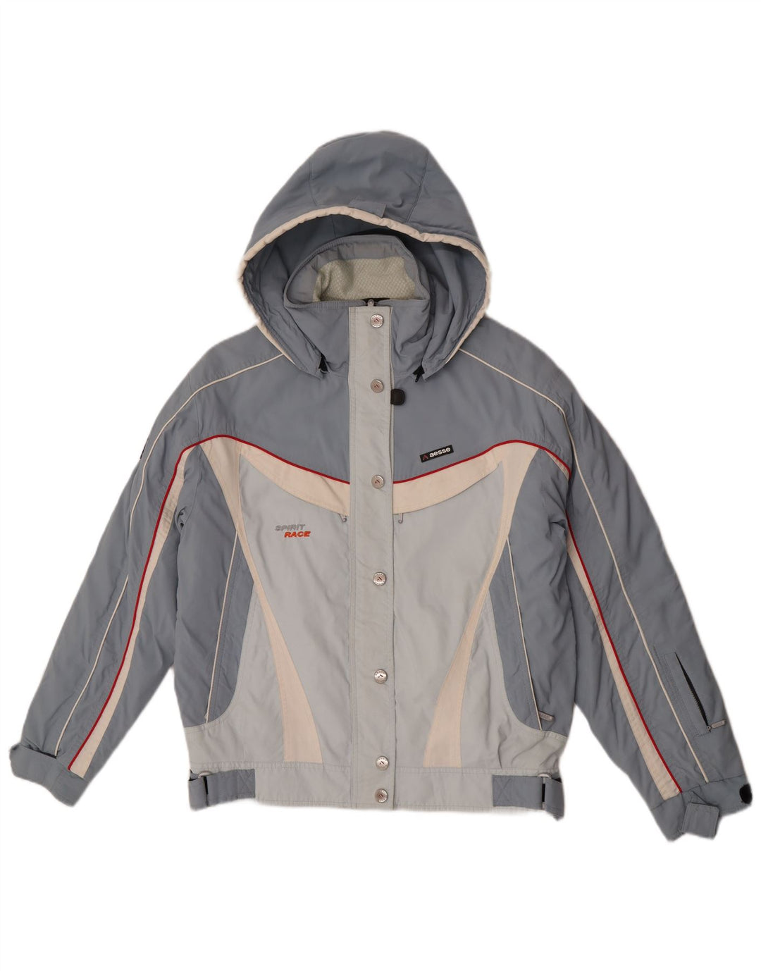 Giacca da sci da donna con cappuccio Aesse IT 48 XL Blu Poliestere Colourblock