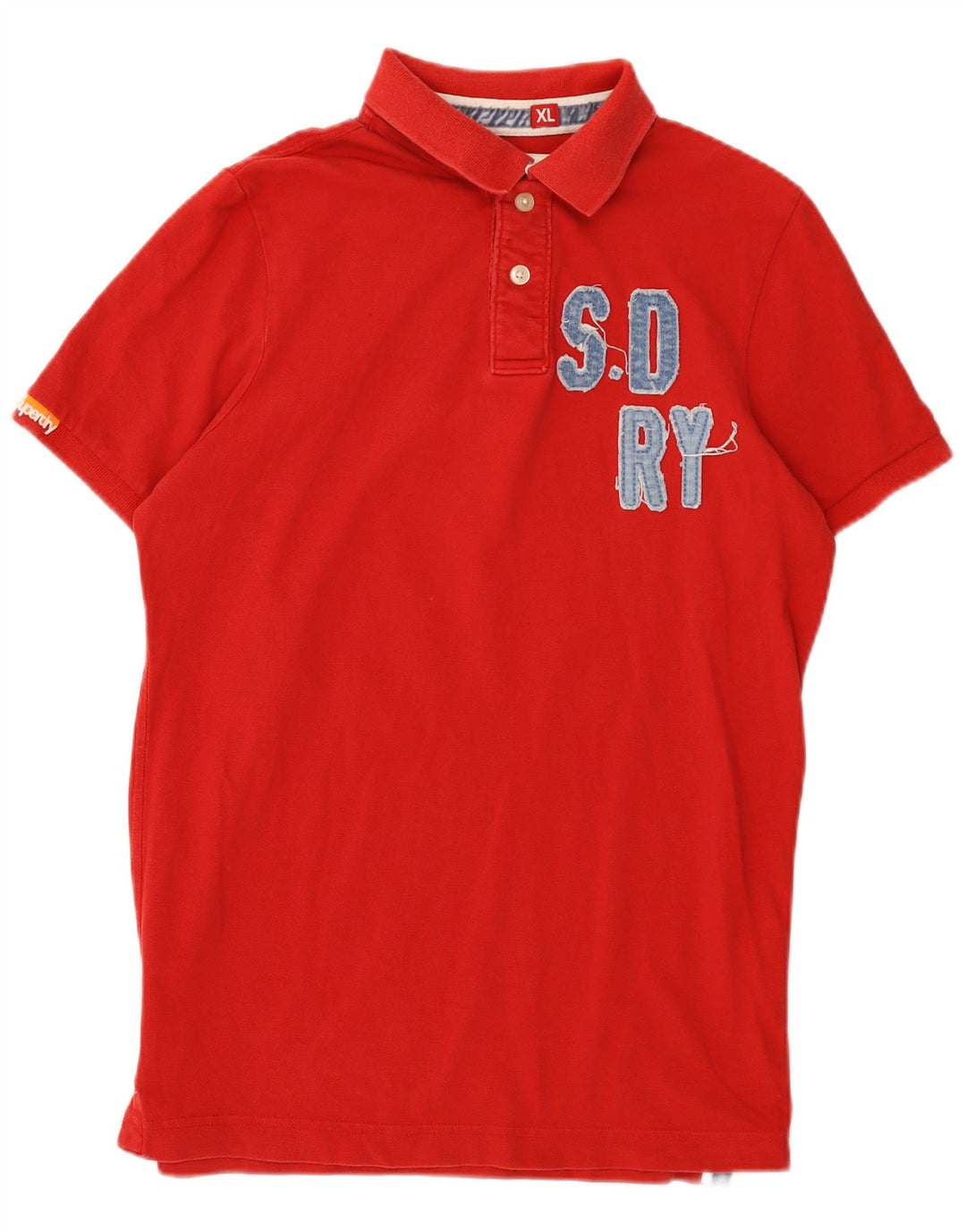 Polo grafica da uomo Superdry XL in cotone rosso