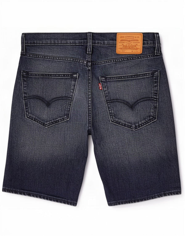 Pantaloncini di jeans affusolati Levi's 502 da uomo medi W30 in cotone blu navy
