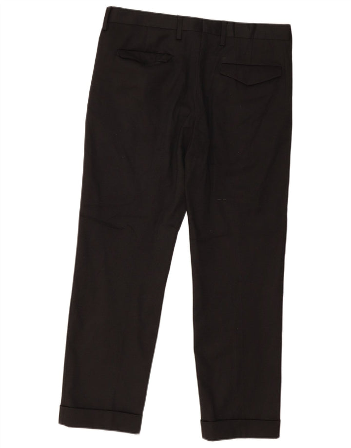 Pantaloni chino dritti da uomo ZARA EU 40 medio W31 L28 poliestere nero