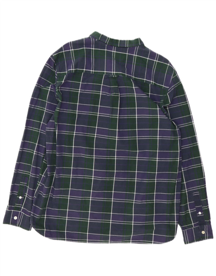 Camicia da uomo Lyle & Scott 2XL cotone a quadri blu navy