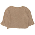 Maglione corto con scollo a barca oversize da donna Zara UK 14 Beige medio
