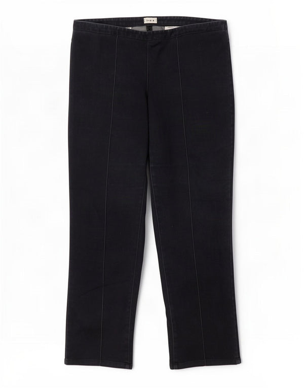 Marks & Spencer Womens Casual Trousers UK 16 Large W38 L29 Navy Blue