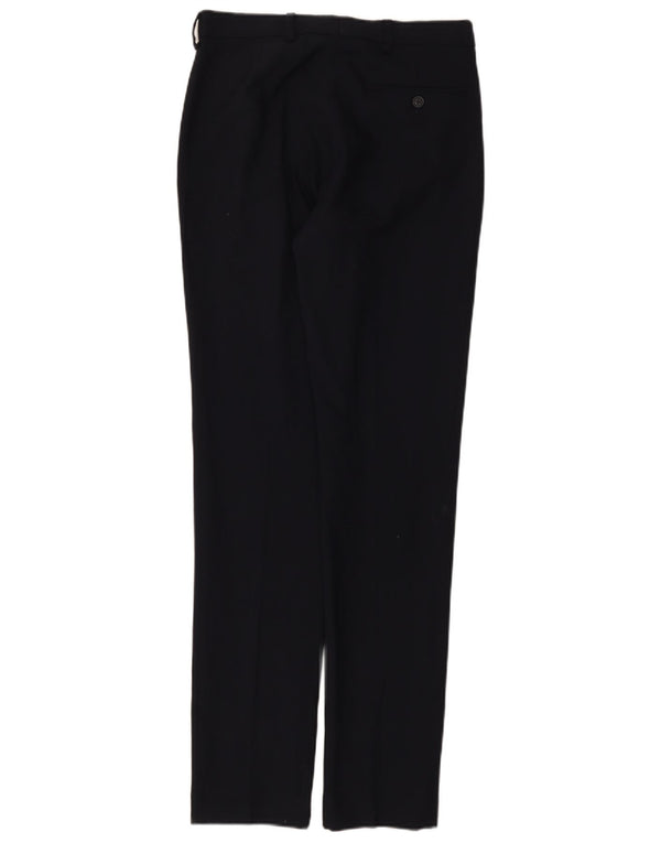 Pantaloni da abito slim da uomo Marks & Spencer W30 L33 in lana blu navy